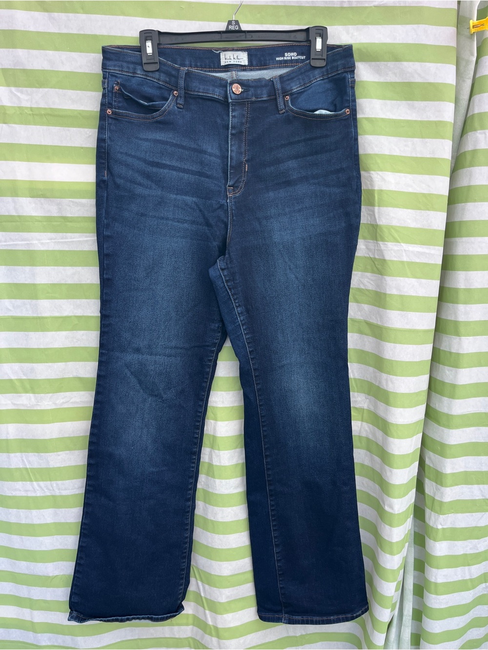 Nicole Miller Dark Indigo Flare Jeans